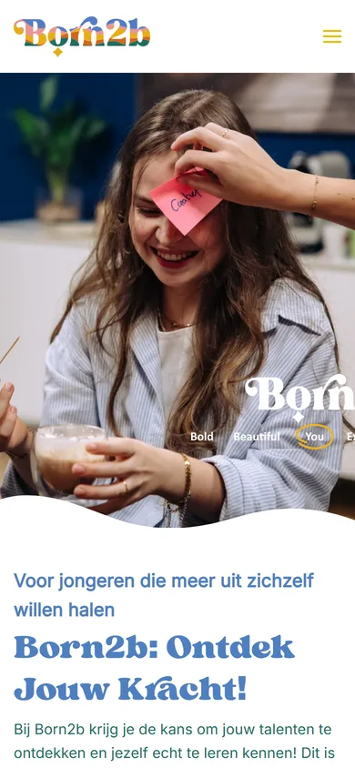 Born2b op een telefoon