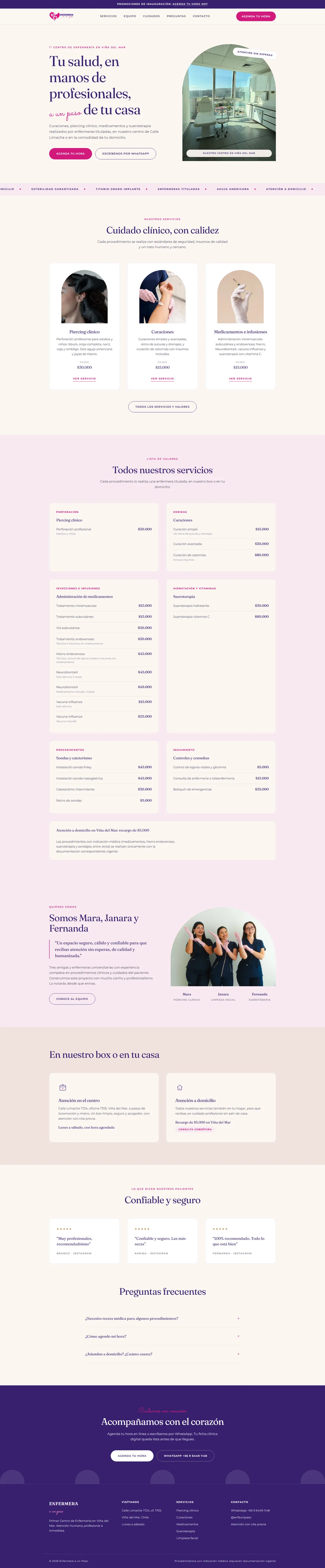Website Enfermera a un Paso