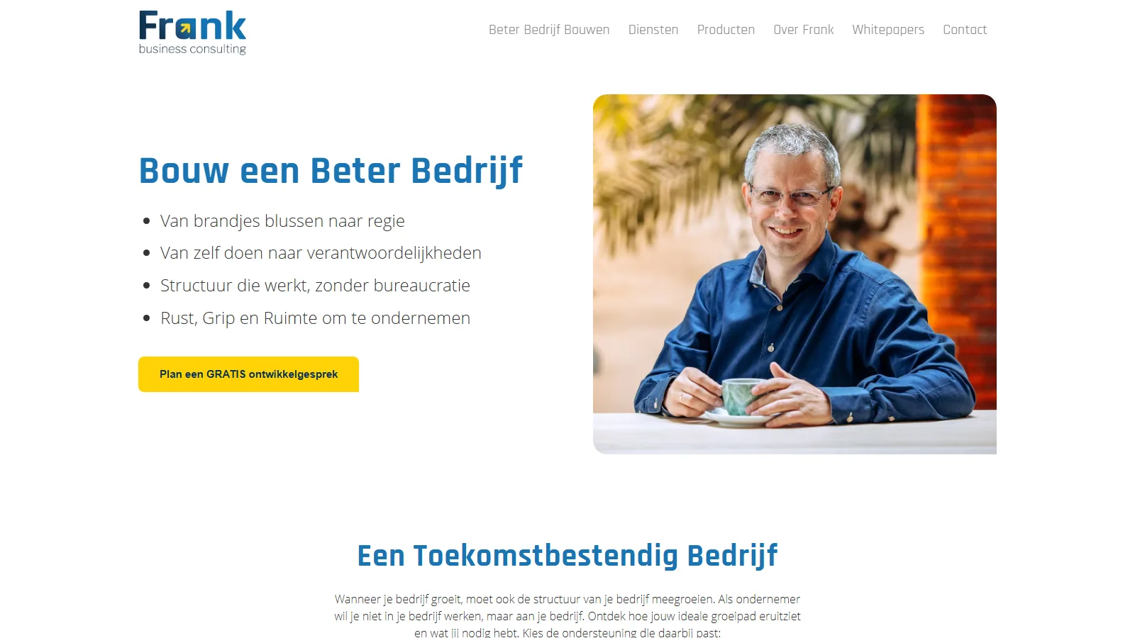 Website van Frank Business Consulting