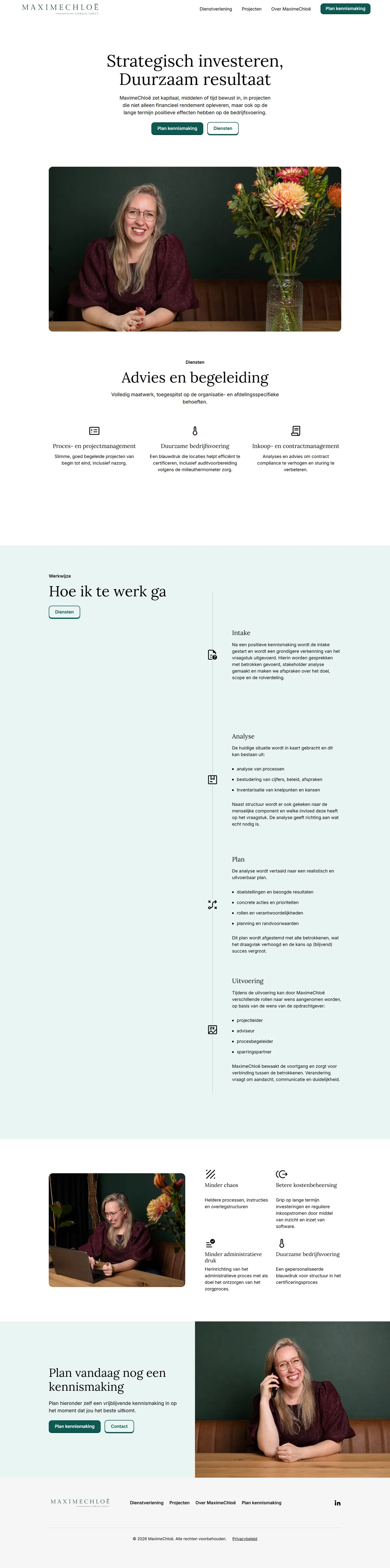 Website MaximeChloë Consultancy