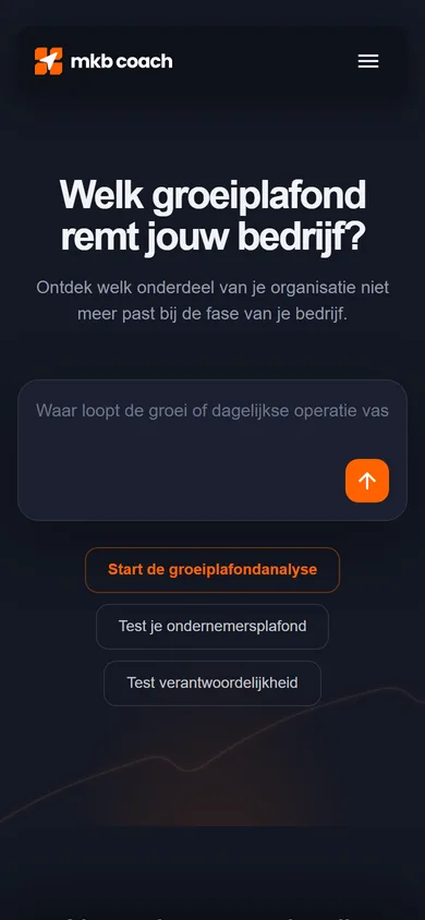 MKB Coach op een telefoon