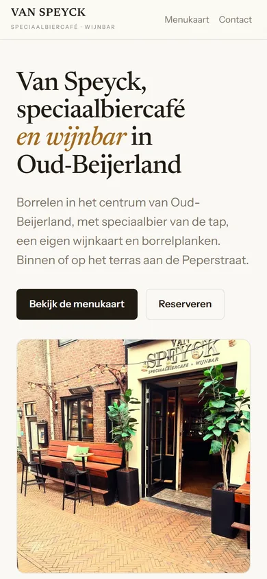 Van Speyck op een telefoon