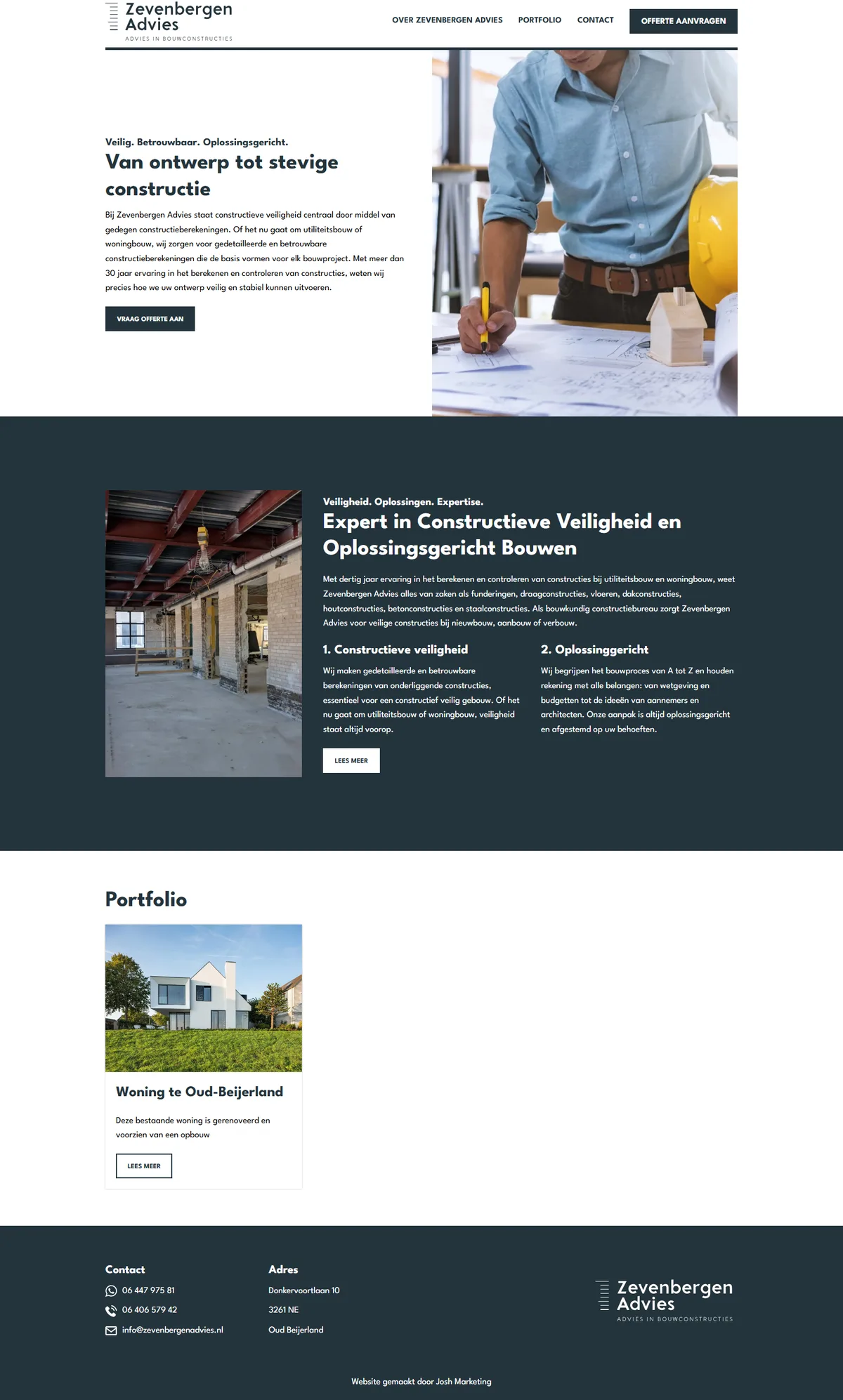 Website Zevenbergen Advies